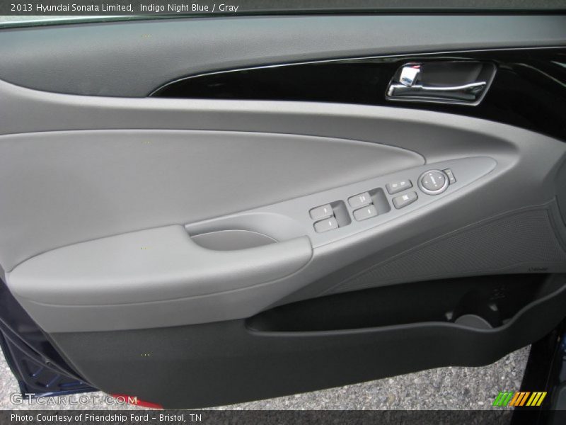 Indigo Night Blue / Gray 2013 Hyundai Sonata Limited