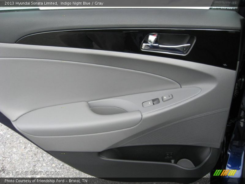 Indigo Night Blue / Gray 2013 Hyundai Sonata Limited