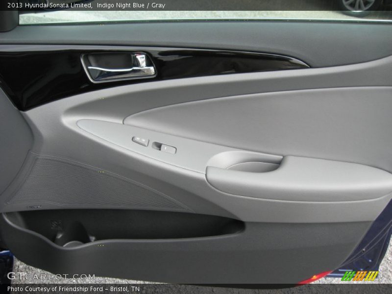 Indigo Night Blue / Gray 2013 Hyundai Sonata Limited