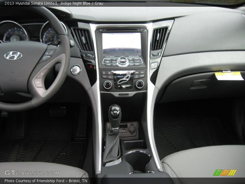 Indigo Night Blue / Gray 2013 Hyundai Sonata Limited