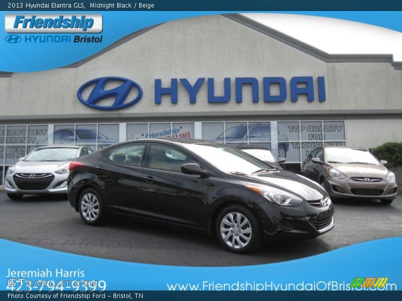 Midnight Black / Beige 2013 Hyundai Elantra GLS