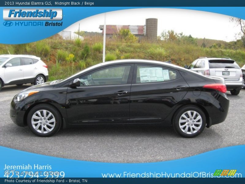Midnight Black / Beige 2013 Hyundai Elantra GLS