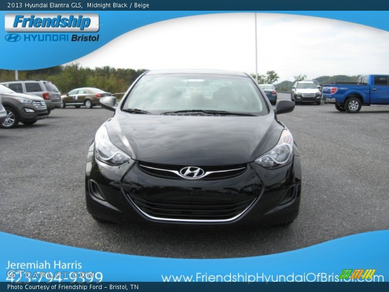 Midnight Black / Beige 2013 Hyundai Elantra GLS