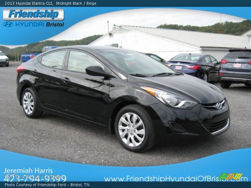 Midnight Black / Beige 2013 Hyundai Elantra GLS