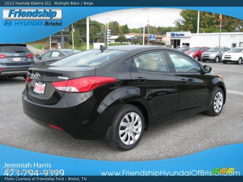 Midnight Black / Beige 2013 Hyundai Elantra GLS
