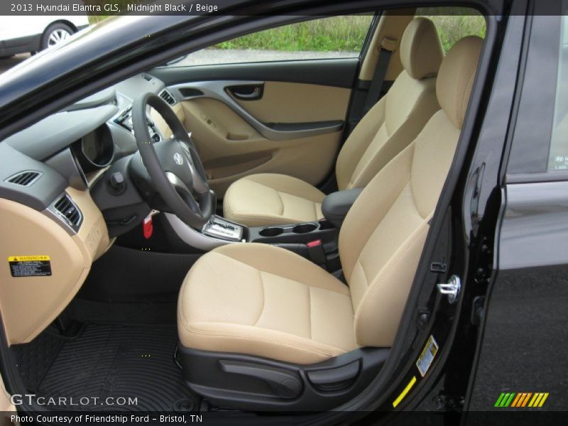 Midnight Black / Beige 2013 Hyundai Elantra GLS