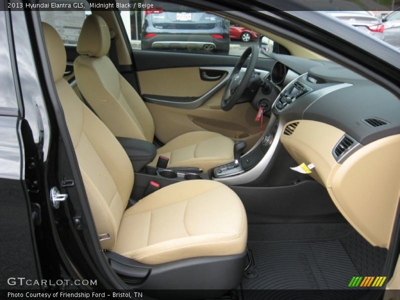 Midnight Black / Beige 2013 Hyundai Elantra GLS