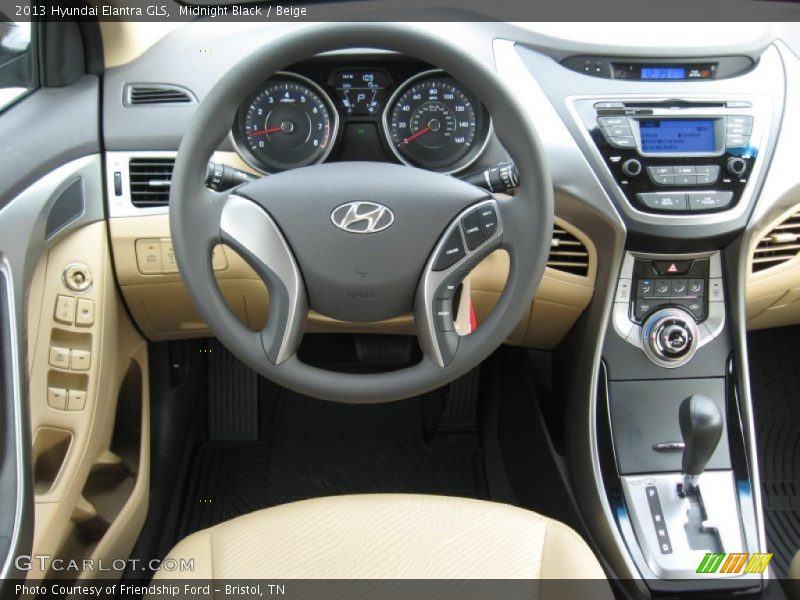 Midnight Black / Beige 2013 Hyundai Elantra GLS