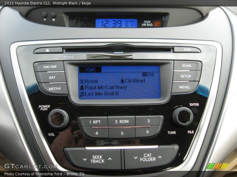 Midnight Black / Beige 2013 Hyundai Elantra GLS