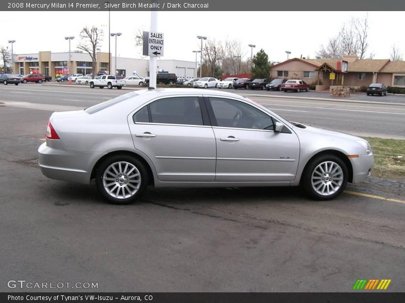 Silver Birch Metallic / Dark Charcoal 2008 Mercury Milan I4 Premier