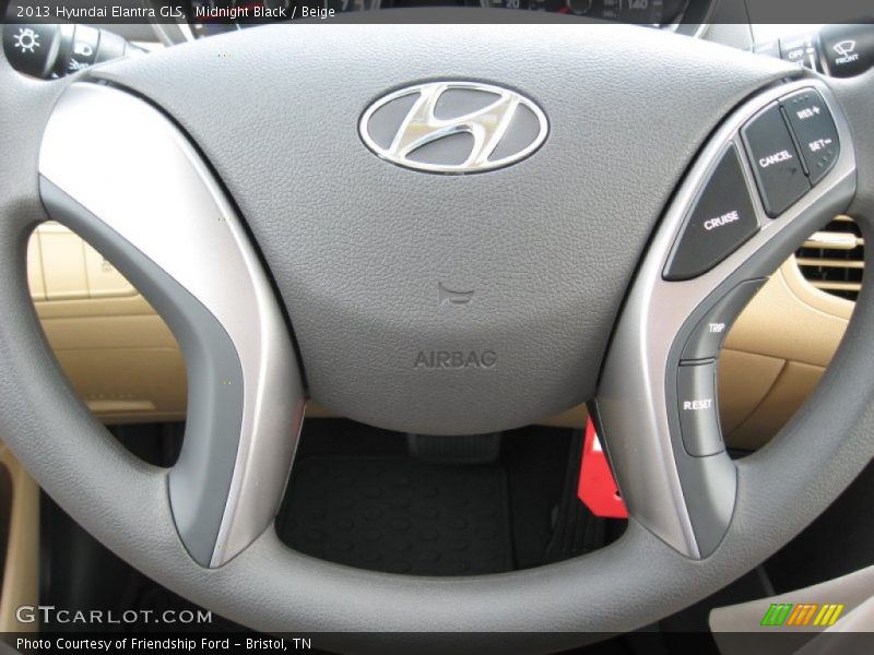 Midnight Black / Beige 2013 Hyundai Elantra GLS