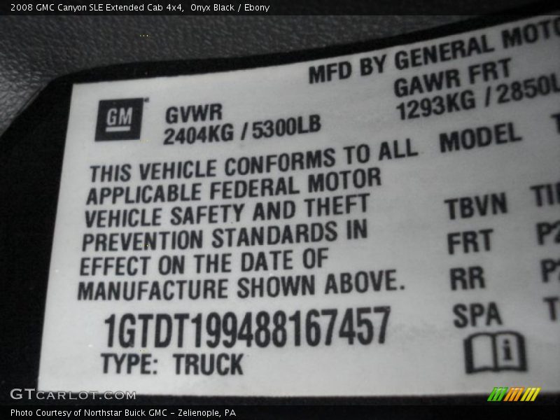 Onyx Black / Ebony 2008 GMC Canyon SLE Extended Cab 4x4