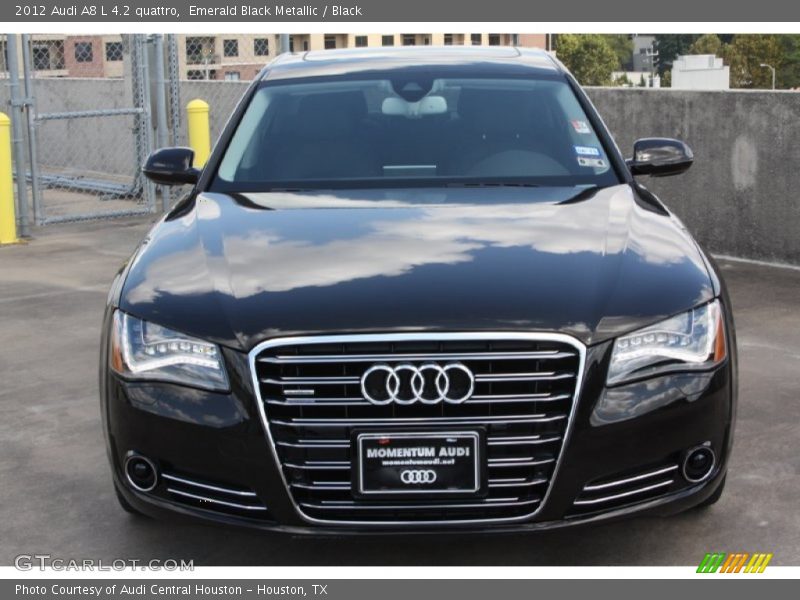 Emerald Black Metallic / Black 2012 Audi A8 L 4.2 quattro