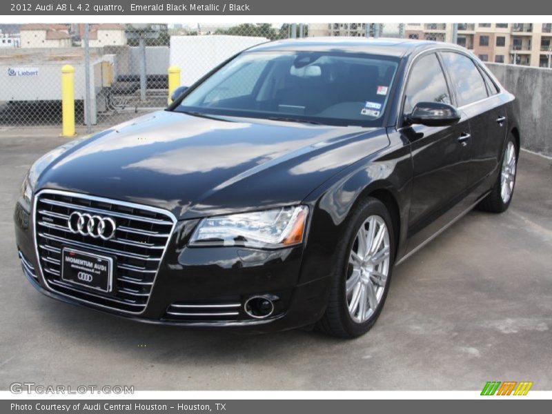 Emerald Black Metallic / Black 2012 Audi A8 L 4.2 quattro