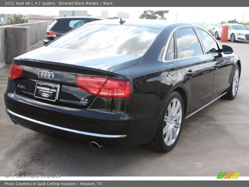 Emerald Black Metallic / Black 2012 Audi A8 L 4.2 quattro