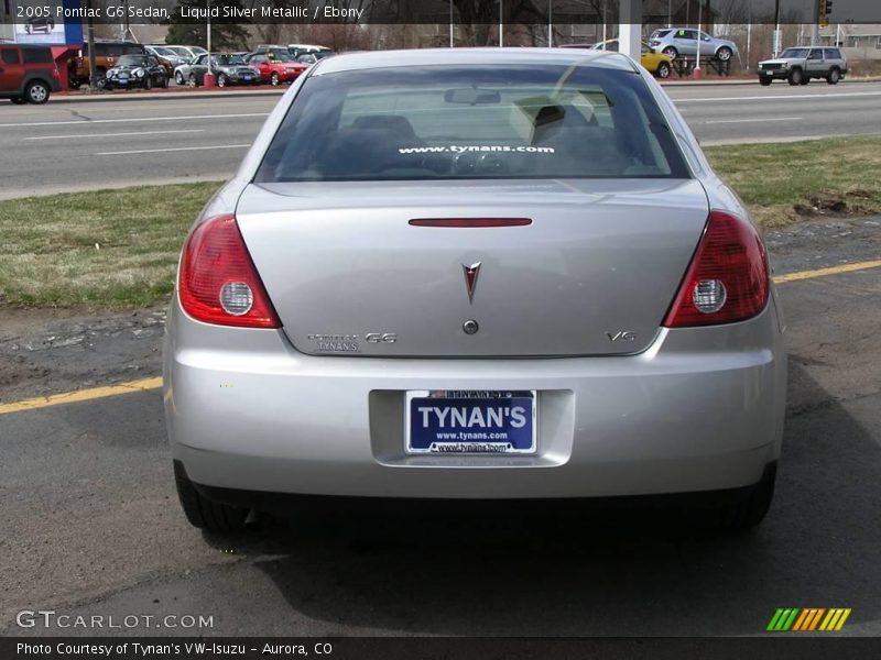 Liquid Silver Metallic / Ebony 2005 Pontiac G6 Sedan