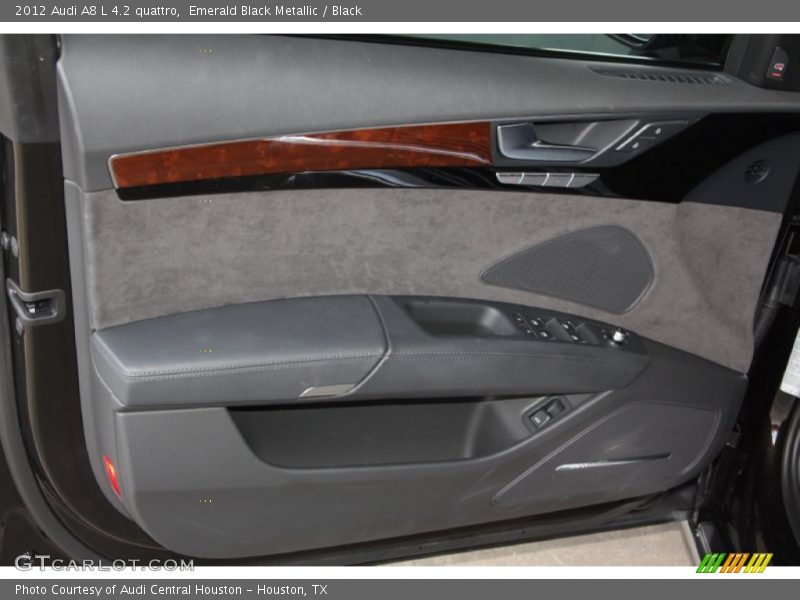 Emerald Black Metallic / Black 2012 Audi A8 L 4.2 quattro