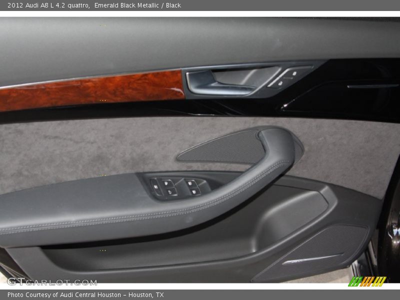 Emerald Black Metallic / Black 2012 Audi A8 L 4.2 quattro
