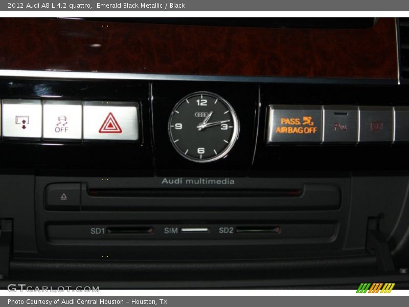 Emerald Black Metallic / Black 2012 Audi A8 L 4.2 quattro