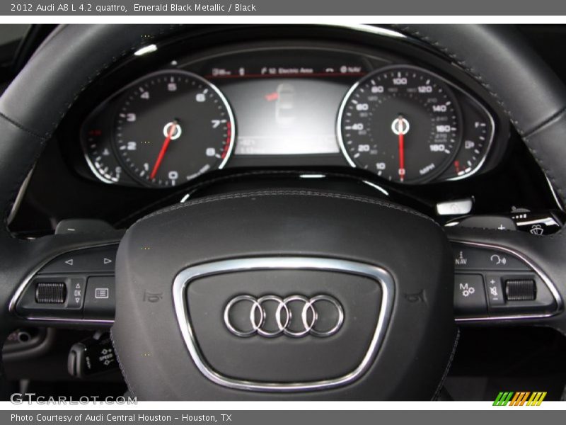 Emerald Black Metallic / Black 2012 Audi A8 L 4.2 quattro