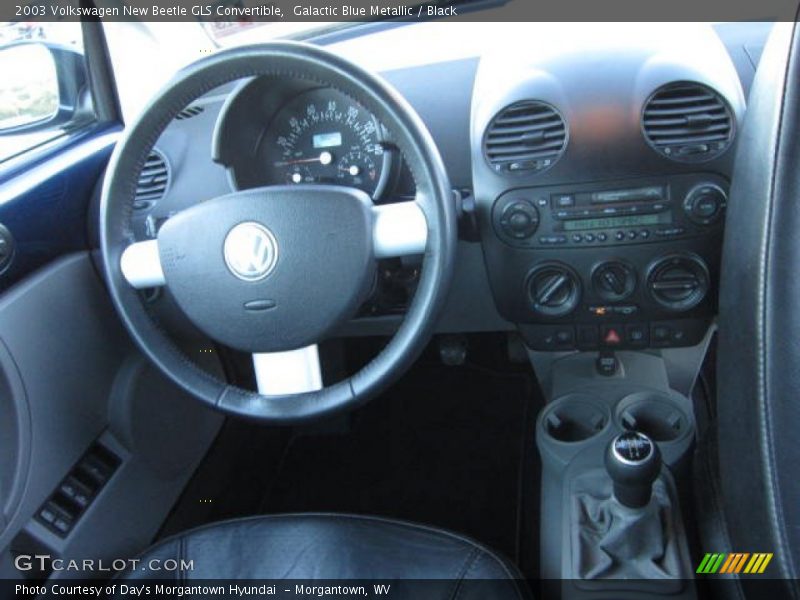 Galactic Blue Metallic / Black 2003 Volkswagen New Beetle GLS Convertible