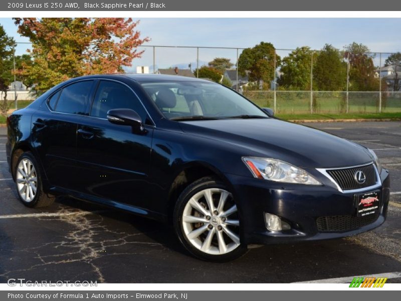 Black Sapphire Pearl / Black 2009 Lexus IS 250 AWD