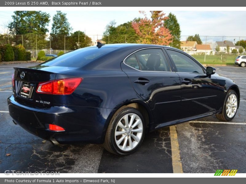 Black Sapphire Pearl / Black 2009 Lexus IS 250 AWD