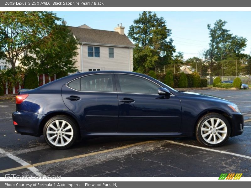 Black Sapphire Pearl / Black 2009 Lexus IS 250 AWD