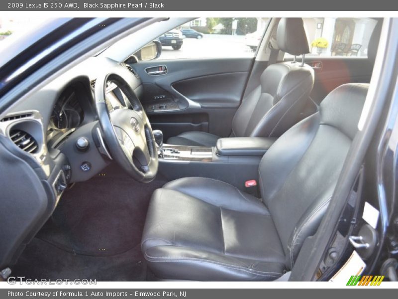 Black Sapphire Pearl / Black 2009 Lexus IS 250 AWD