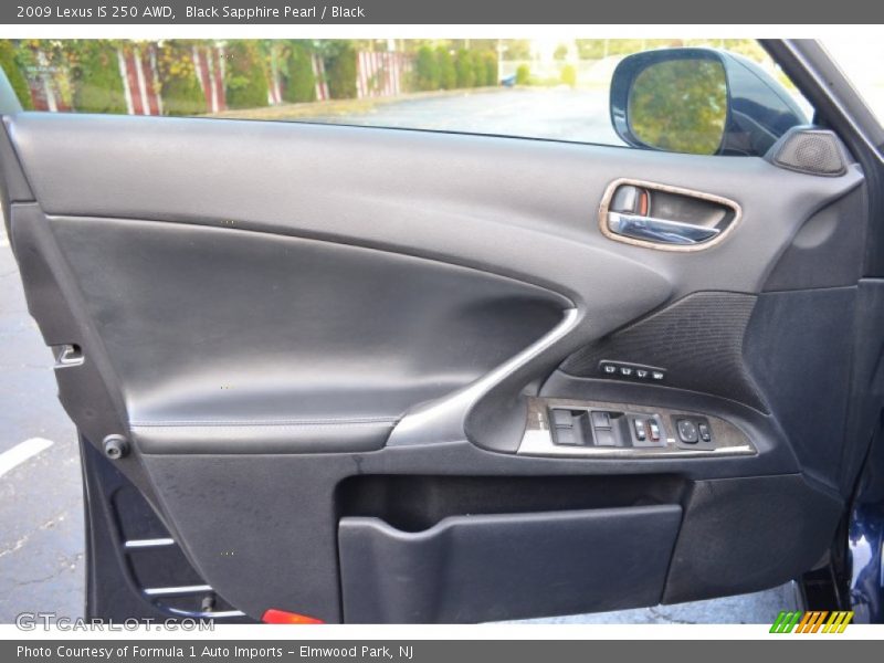 Black Sapphire Pearl / Black 2009 Lexus IS 250 AWD