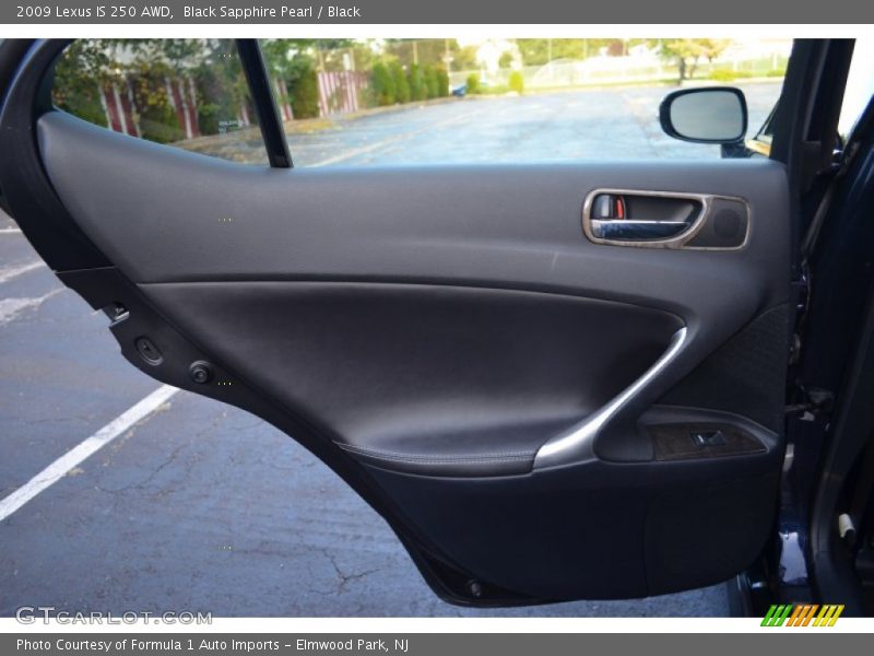 Black Sapphire Pearl / Black 2009 Lexus IS 250 AWD