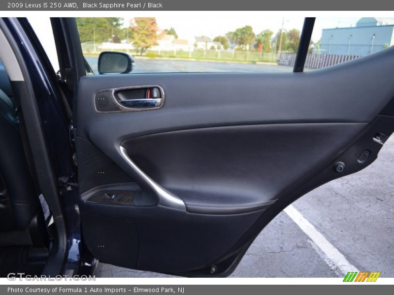 Black Sapphire Pearl / Black 2009 Lexus IS 250 AWD