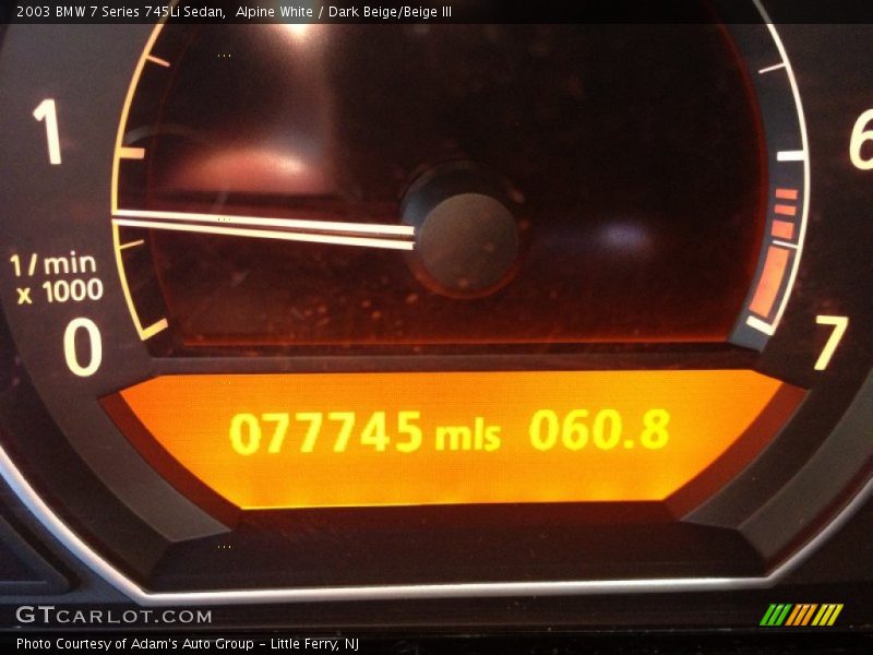 Alpine White / Dark Beige/Beige III 2003 BMW 7 Series 745Li Sedan