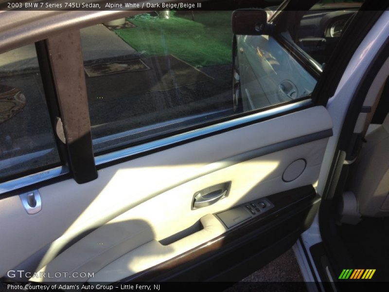 Alpine White / Dark Beige/Beige III 2003 BMW 7 Series 745Li Sedan