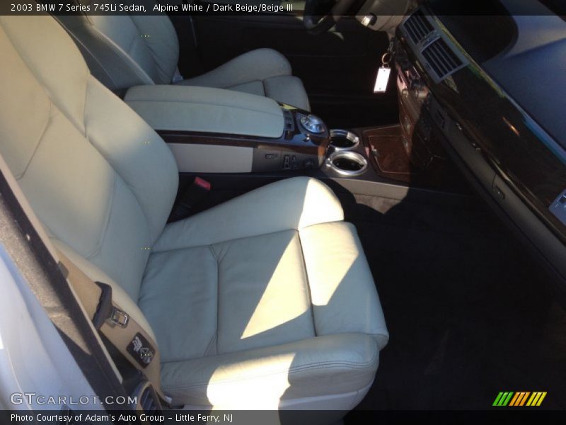 Alpine White / Dark Beige/Beige III 2003 BMW 7 Series 745Li Sedan