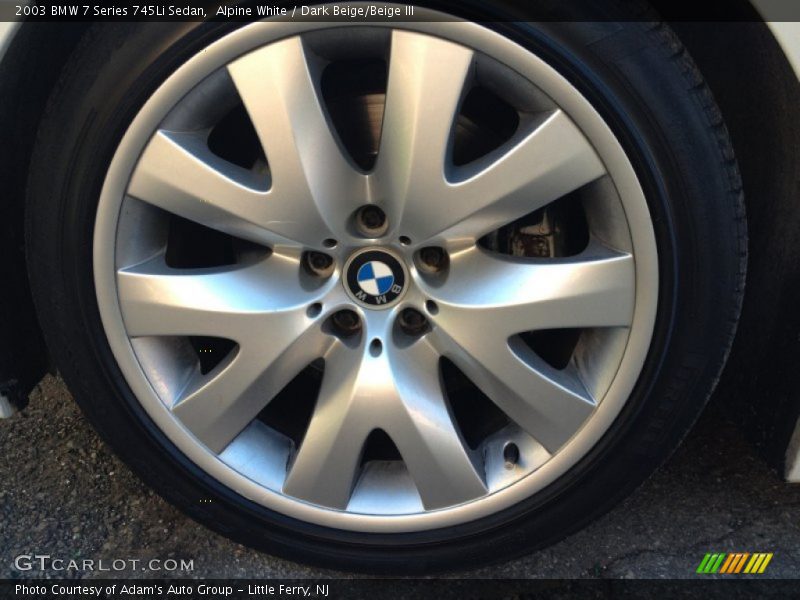 Alpine White / Dark Beige/Beige III 2003 BMW 7 Series 745Li Sedan
