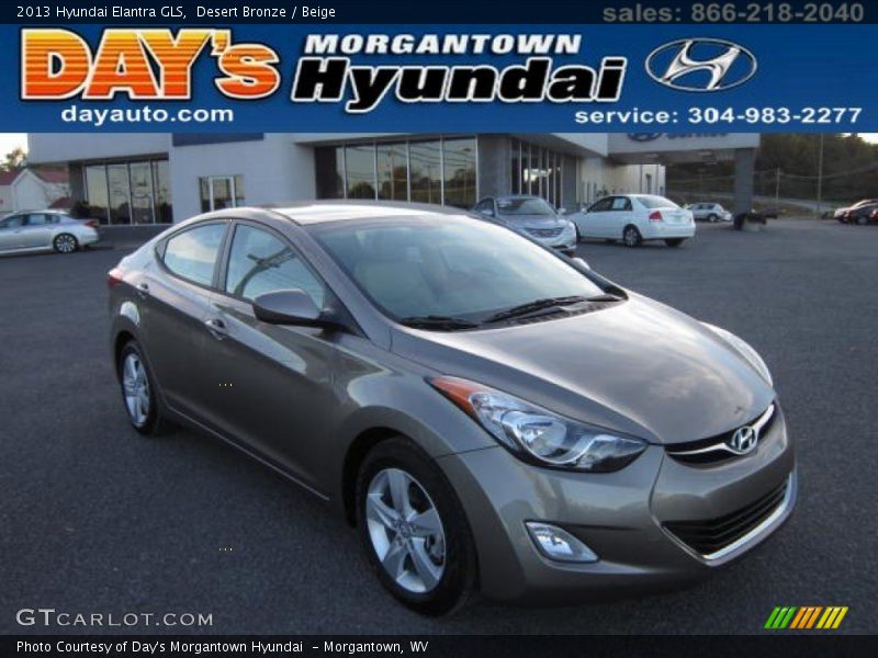 Desert Bronze / Beige 2013 Hyundai Elantra GLS
