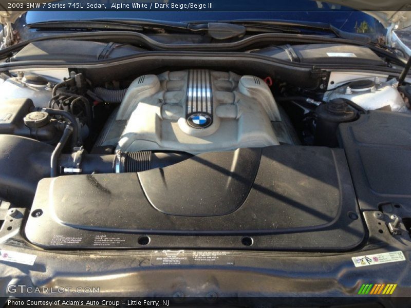 Alpine White / Dark Beige/Beige III 2003 BMW 7 Series 745Li Sedan