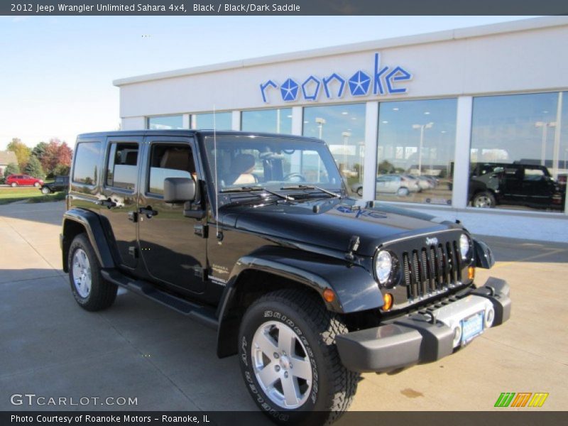Black / Black/Dark Saddle 2012 Jeep Wrangler Unlimited Sahara 4x4