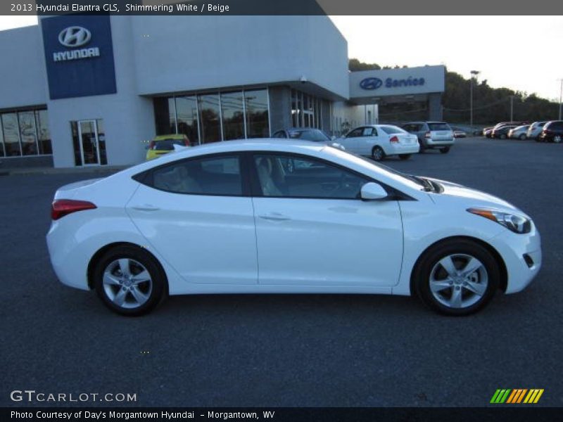 Shimmering White / Beige 2013 Hyundai Elantra GLS