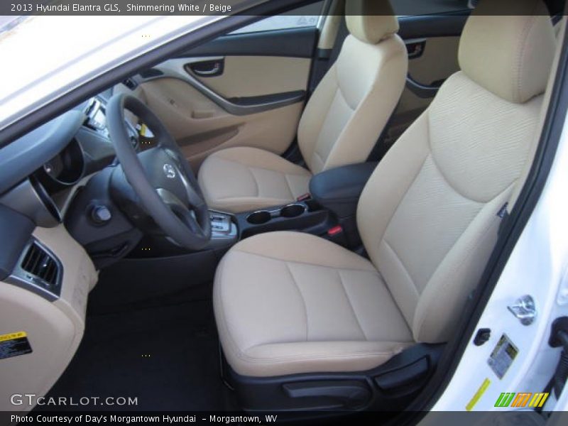 Shimmering White / Beige 2013 Hyundai Elantra GLS