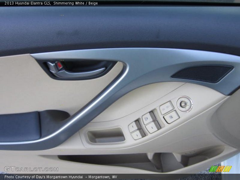 Shimmering White / Beige 2013 Hyundai Elantra GLS