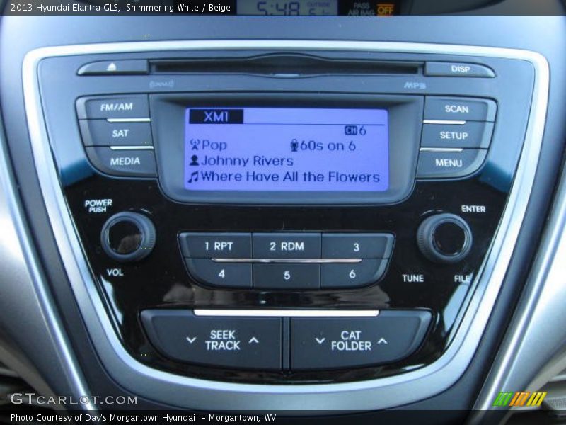 Shimmering White / Beige 2013 Hyundai Elantra GLS