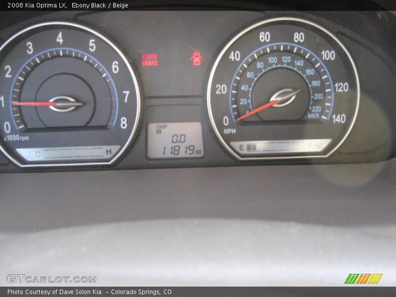 Ebony Black / Beige 2008 Kia Optima LX