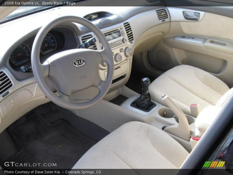 Ebony Black / Beige 2008 Kia Optima LX