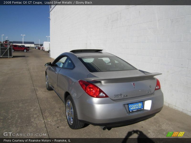 Liquid Silver Metallic / Ebony Black 2008 Pontiac G6 GT Coupe