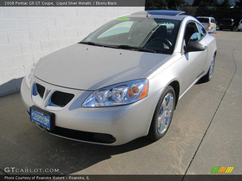 Liquid Silver Metallic / Ebony Black 2008 Pontiac G6 GT Coupe