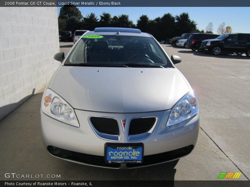 Liquid Silver Metallic / Ebony Black 2008 Pontiac G6 GT Coupe