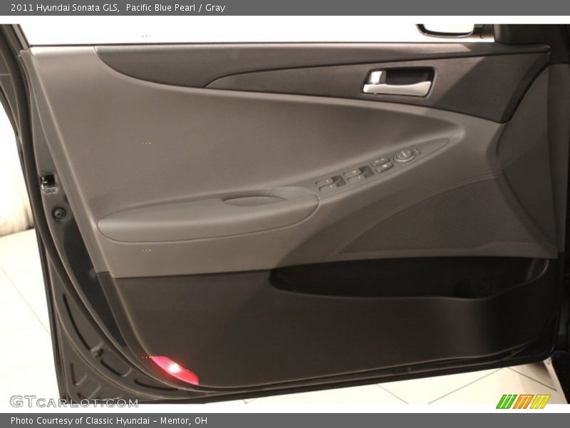 Pacific Blue Pearl / Gray 2011 Hyundai Sonata GLS