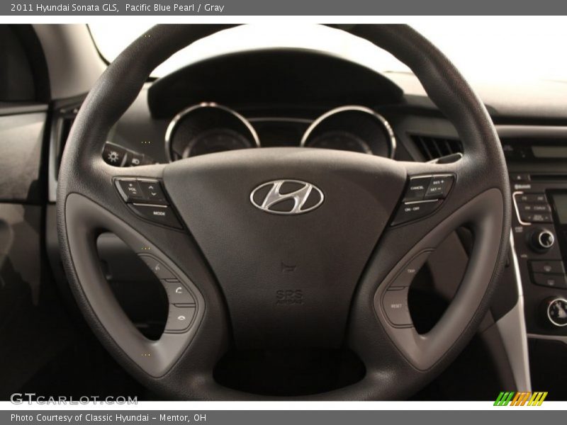 Pacific Blue Pearl / Gray 2011 Hyundai Sonata GLS
